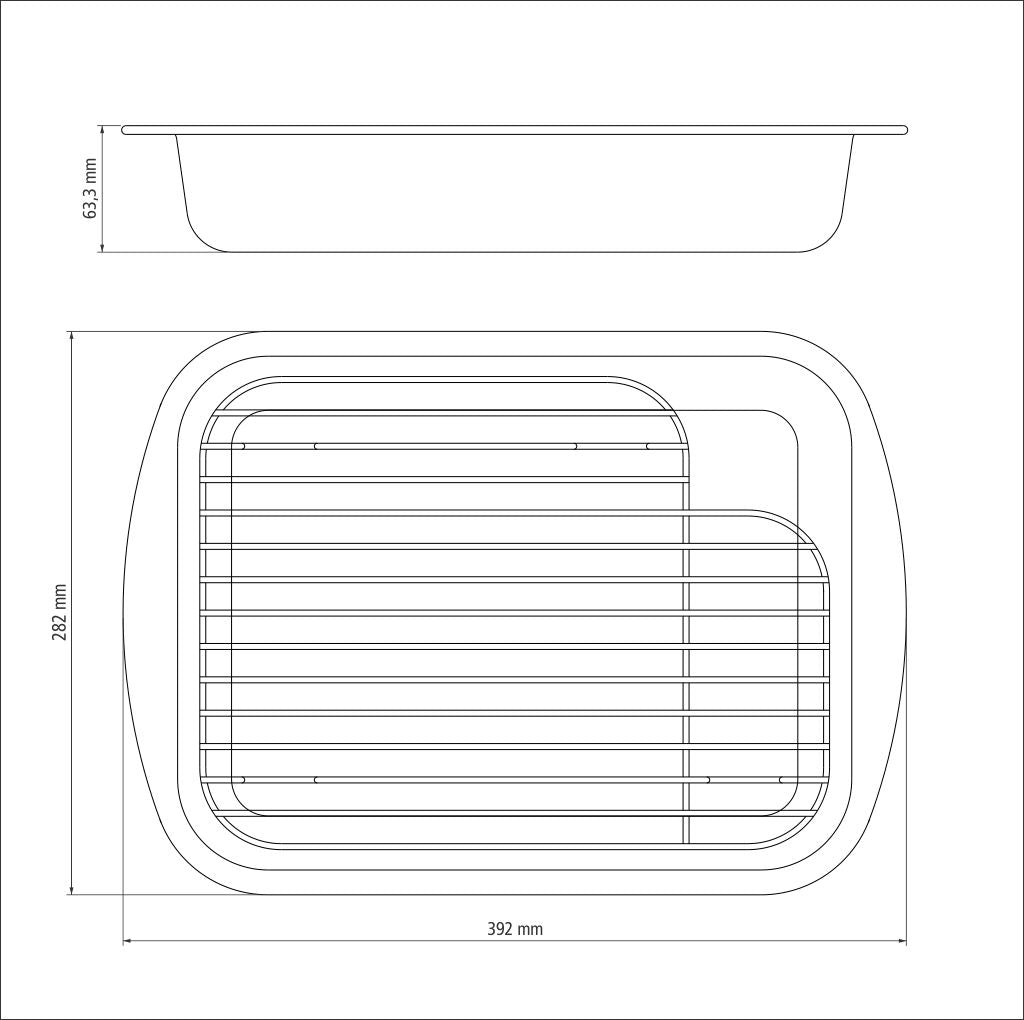 34cm Roasting Pan with Grill - Brazil (non-stick)