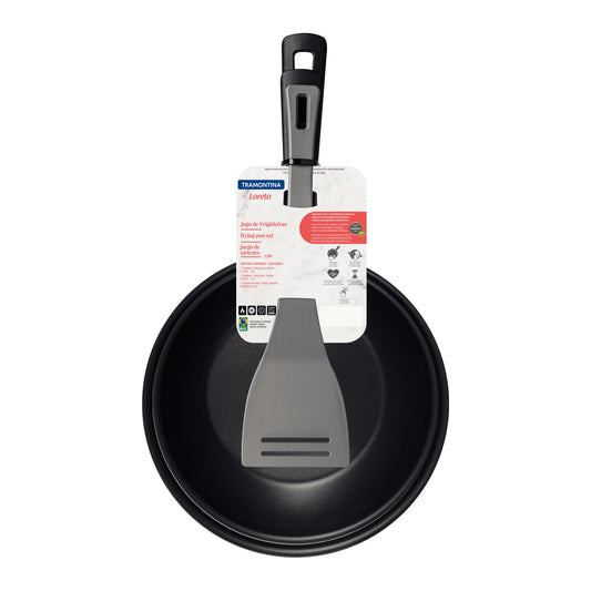 3pc. (18, 22cm, spatula) - Loreto (non-stick)