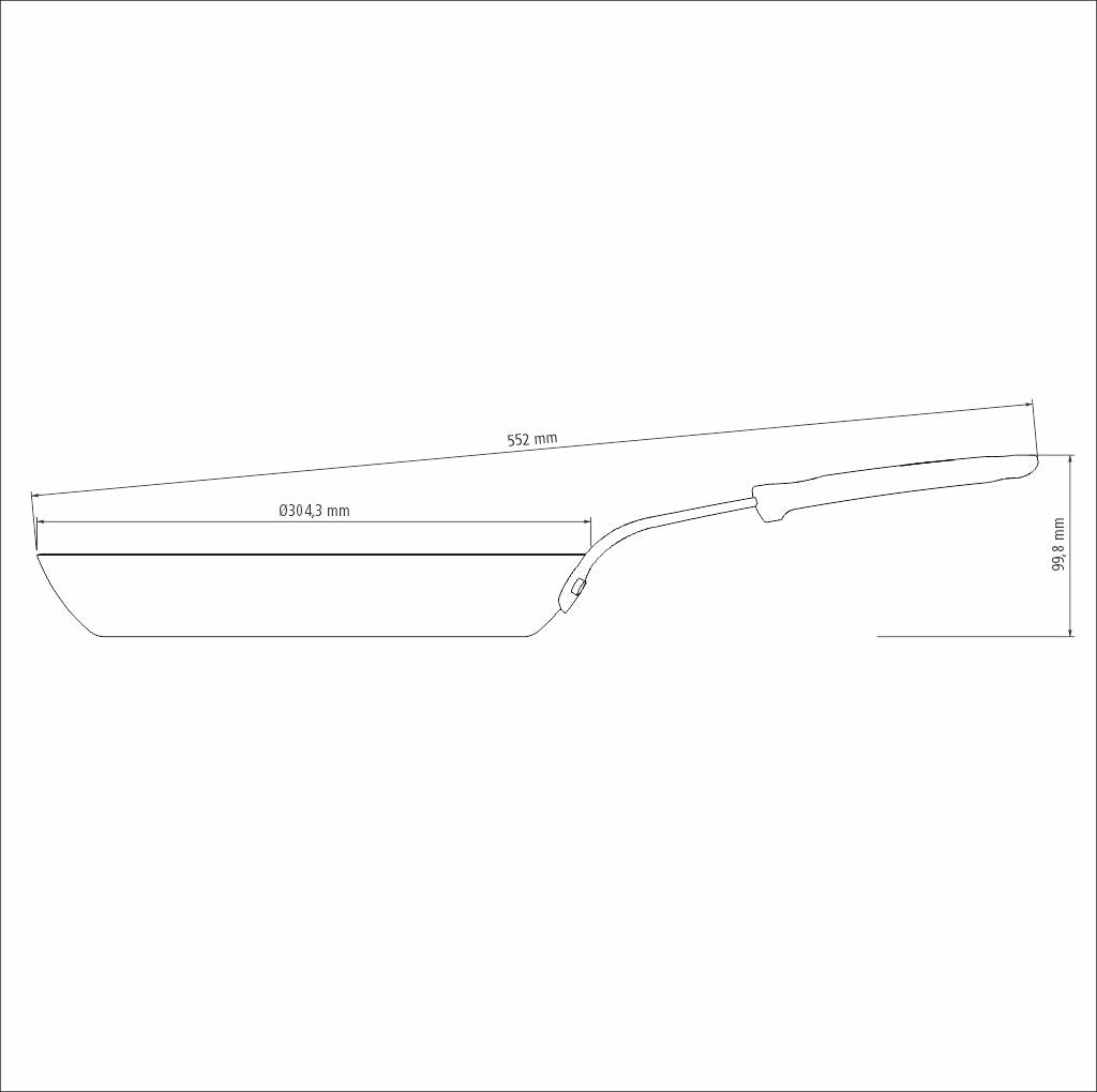 Professional Iron Frying Pan 30cm 2,5l - Frigideiras Profissionais (non-stick)