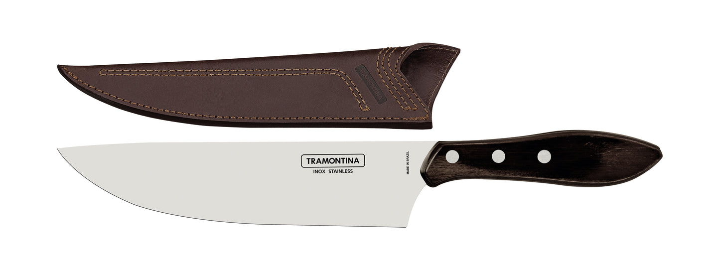 8" (20cm) Meat Knife with Sheath, brown
