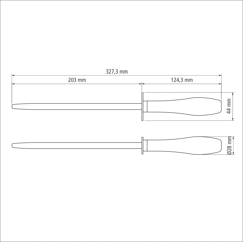 8" (20cm) Sharpener, Brown