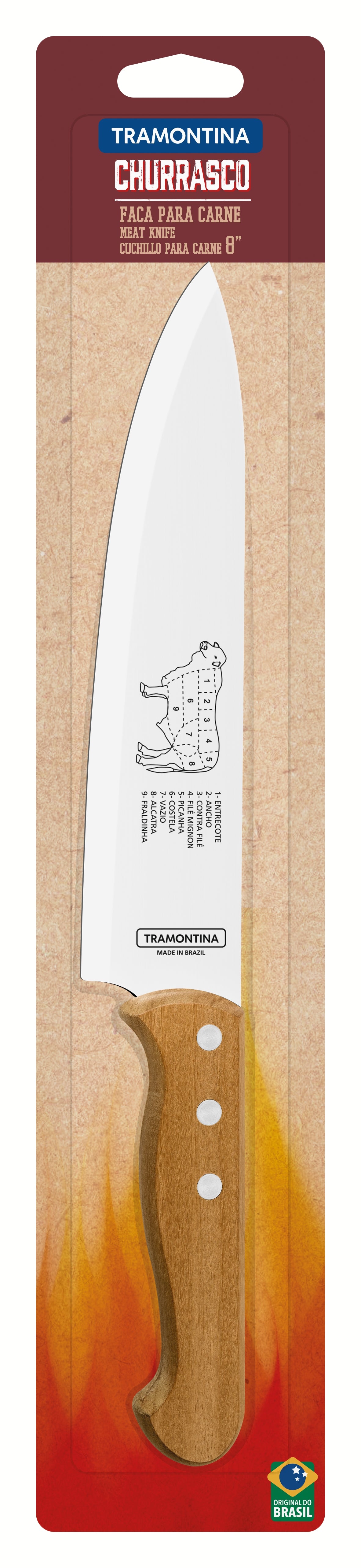 1pc. Knife Braai Economic (Blister Packaging)