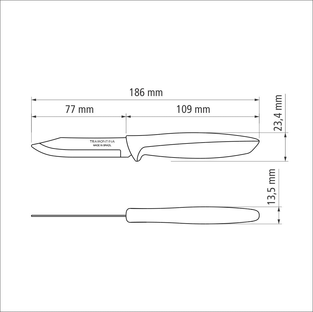 3" (8cm) Paring Peeling Knife (Blister Packaging)