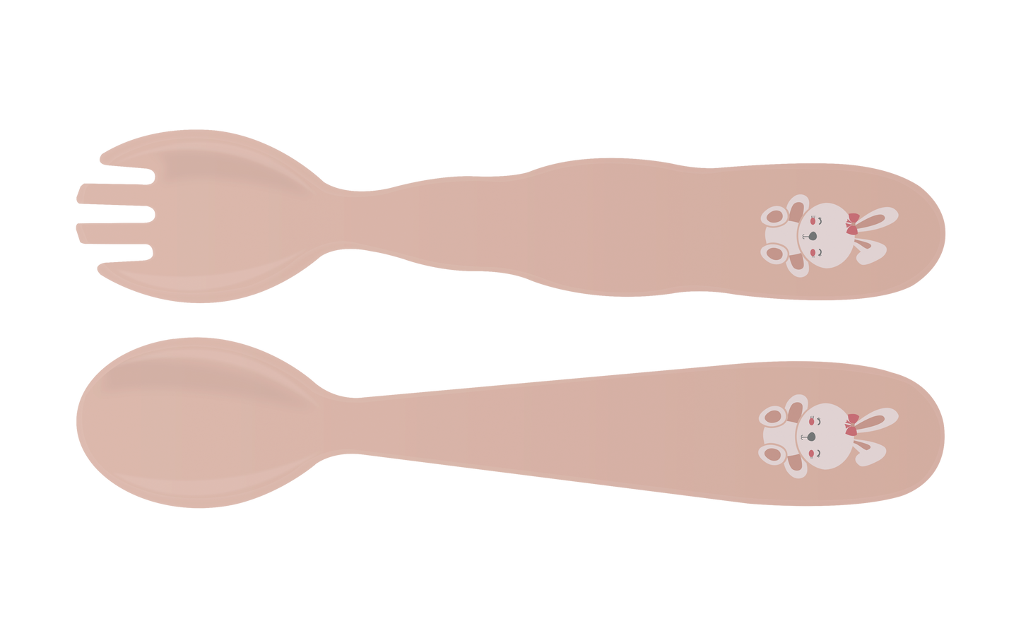 2pc. Pink Children's Flatware Set