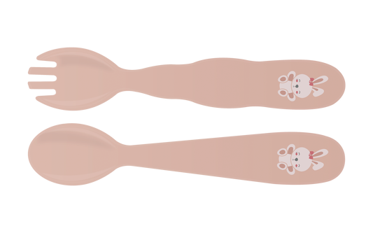 2pc. Pink Children's Flatware Set