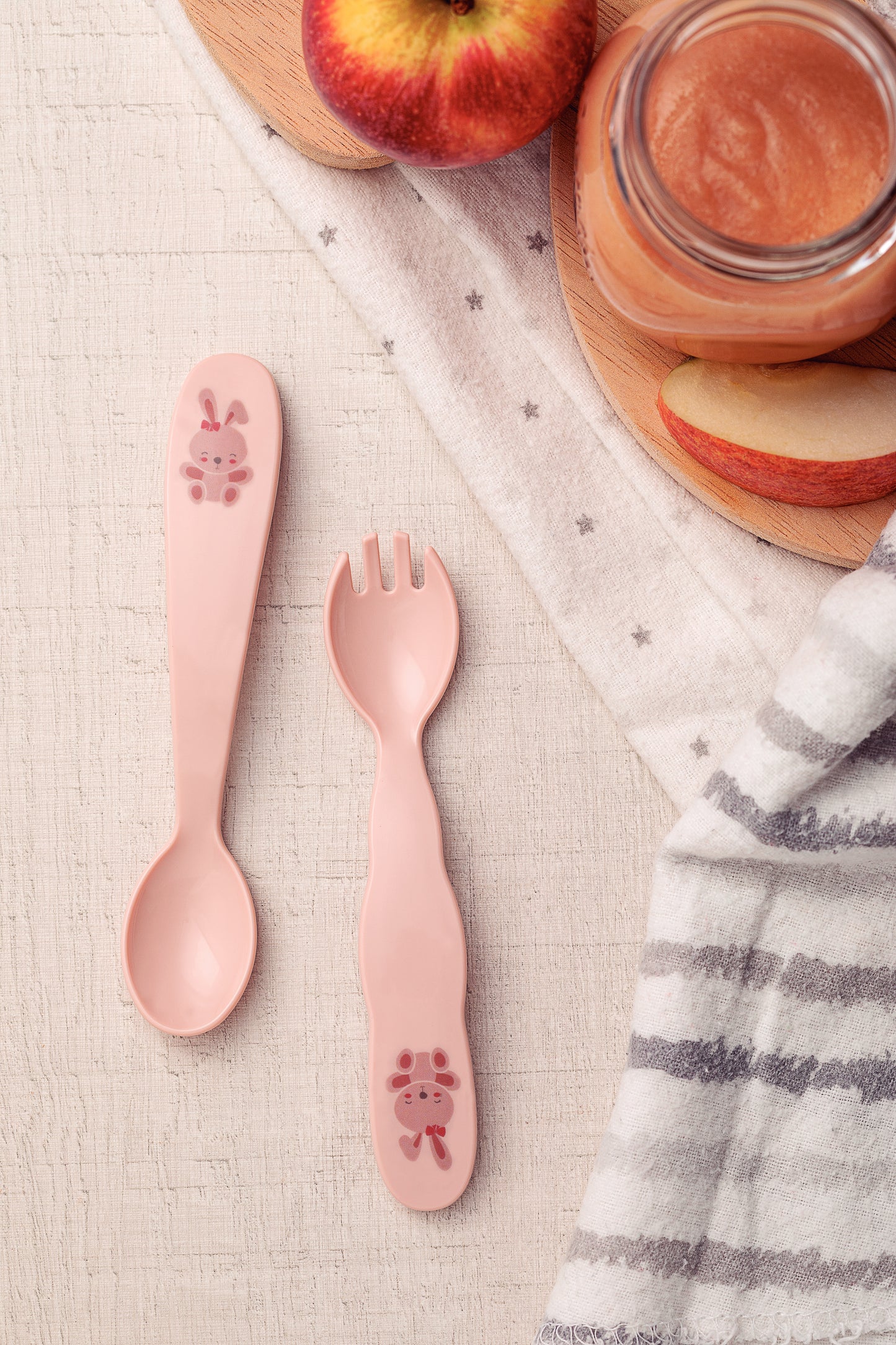 2pc. Pink Children's Flatware Set