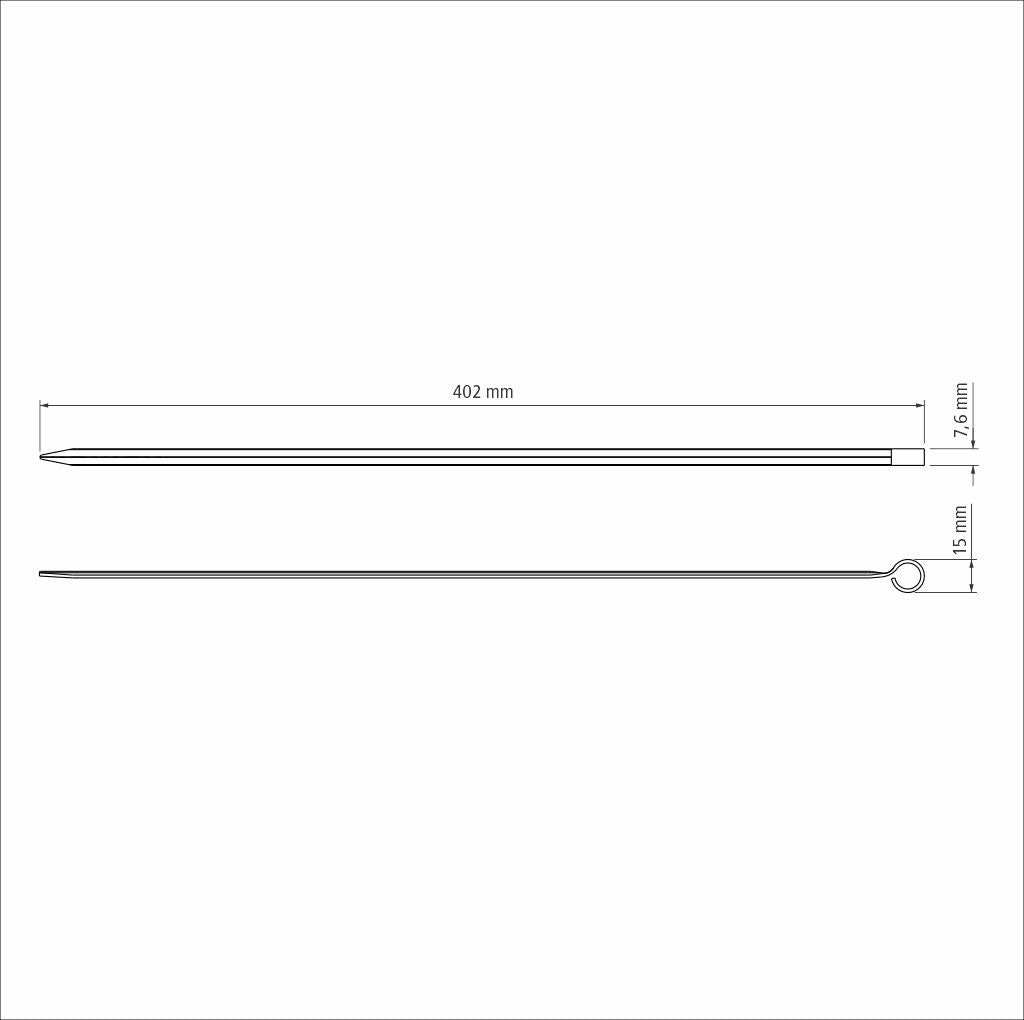 6pc. Skewers Set (40cm) - Stainless Steel