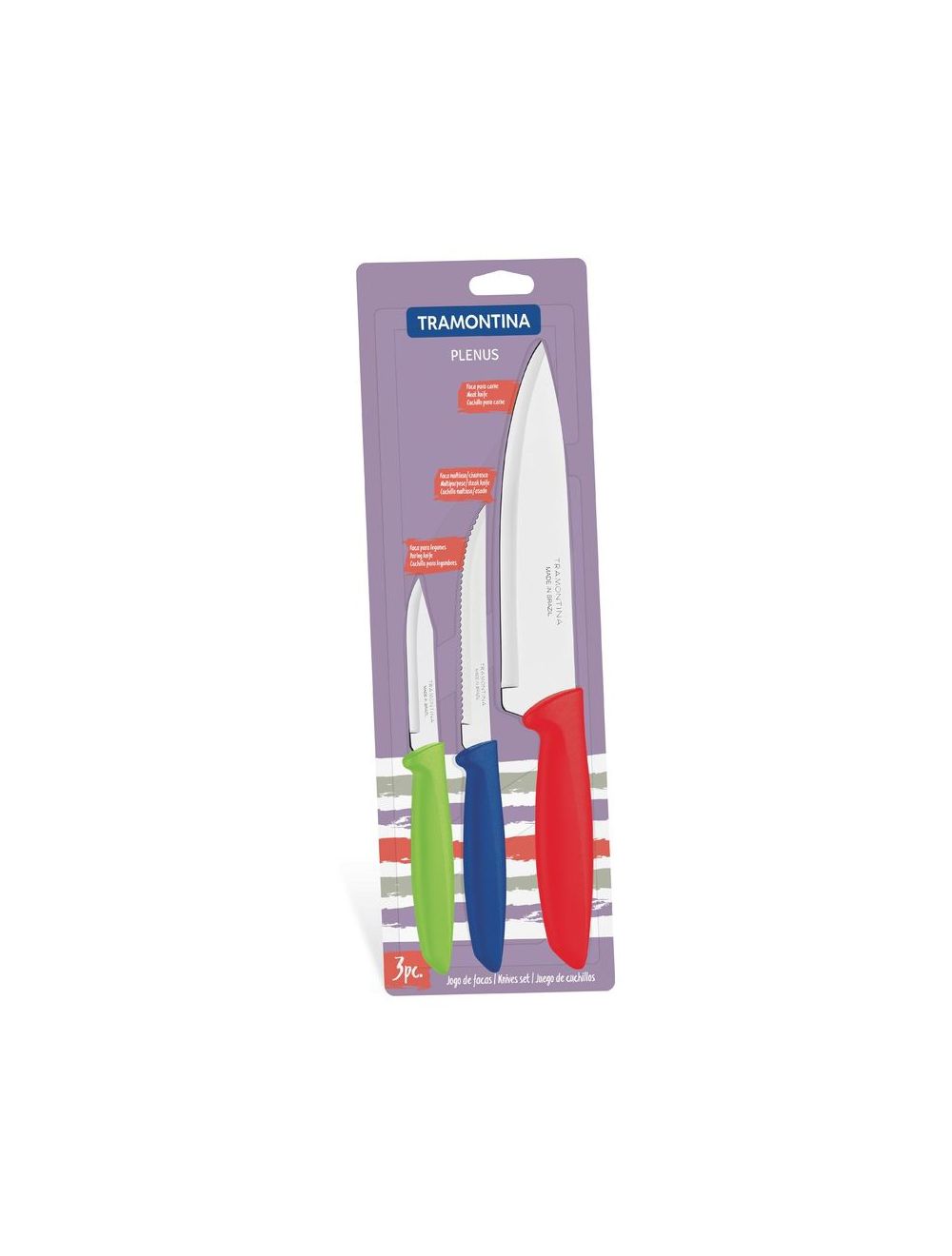 3pc. Knife Set Plenus (Blister Packaging)