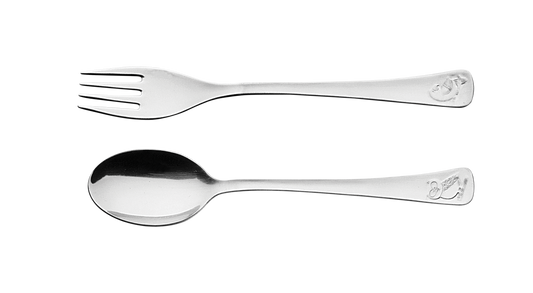 2pc. Child's Set, Stainless Steel. Fork and Spoon