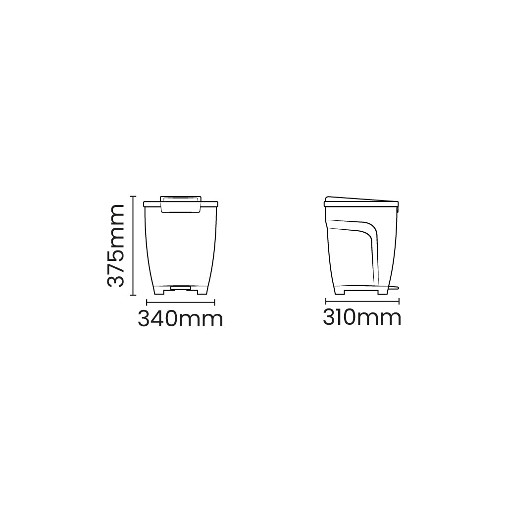 Plastic T-Force 15l Garbage Coll Bin