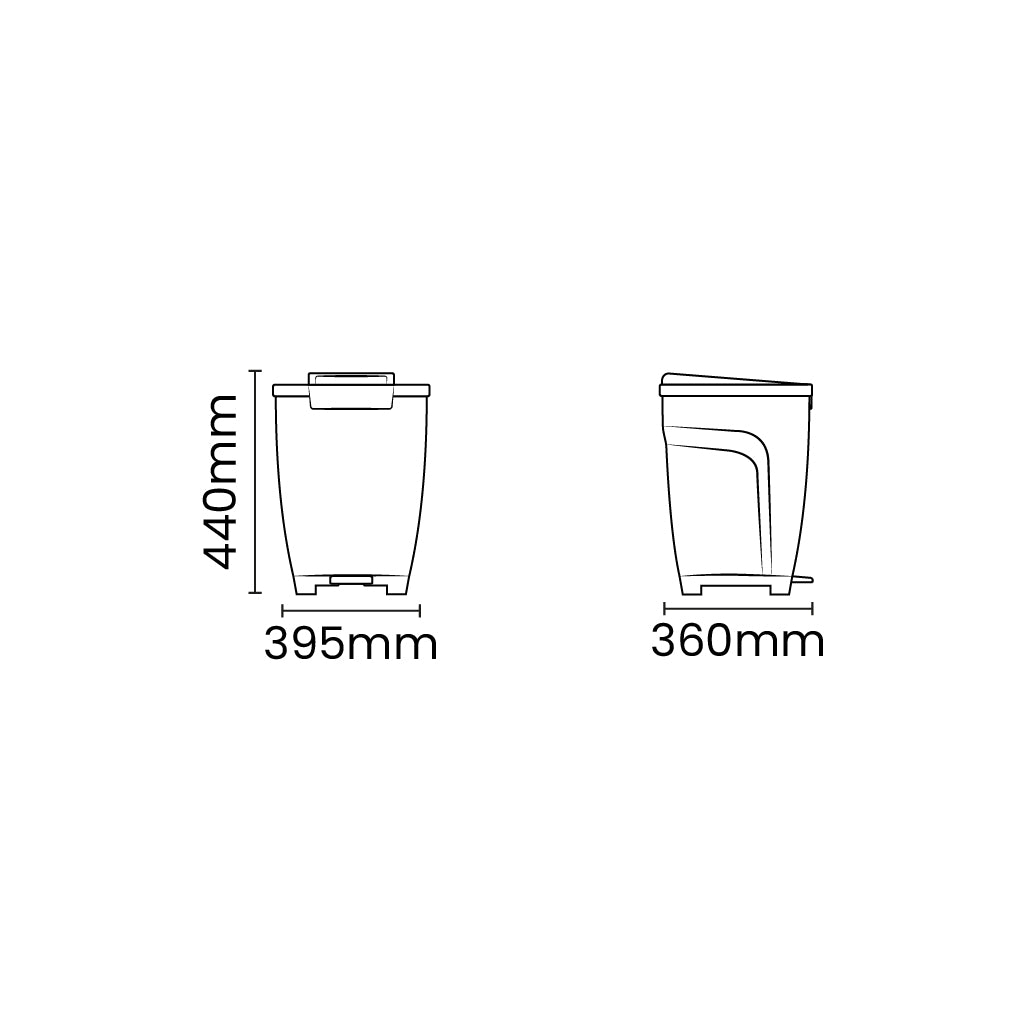 Plastic T-Force 25l Garbage Coll Bin
