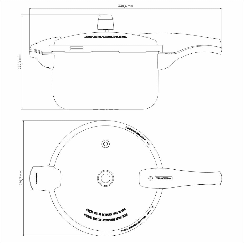 Pressure Cooker 24cm, 6l - Vancouver