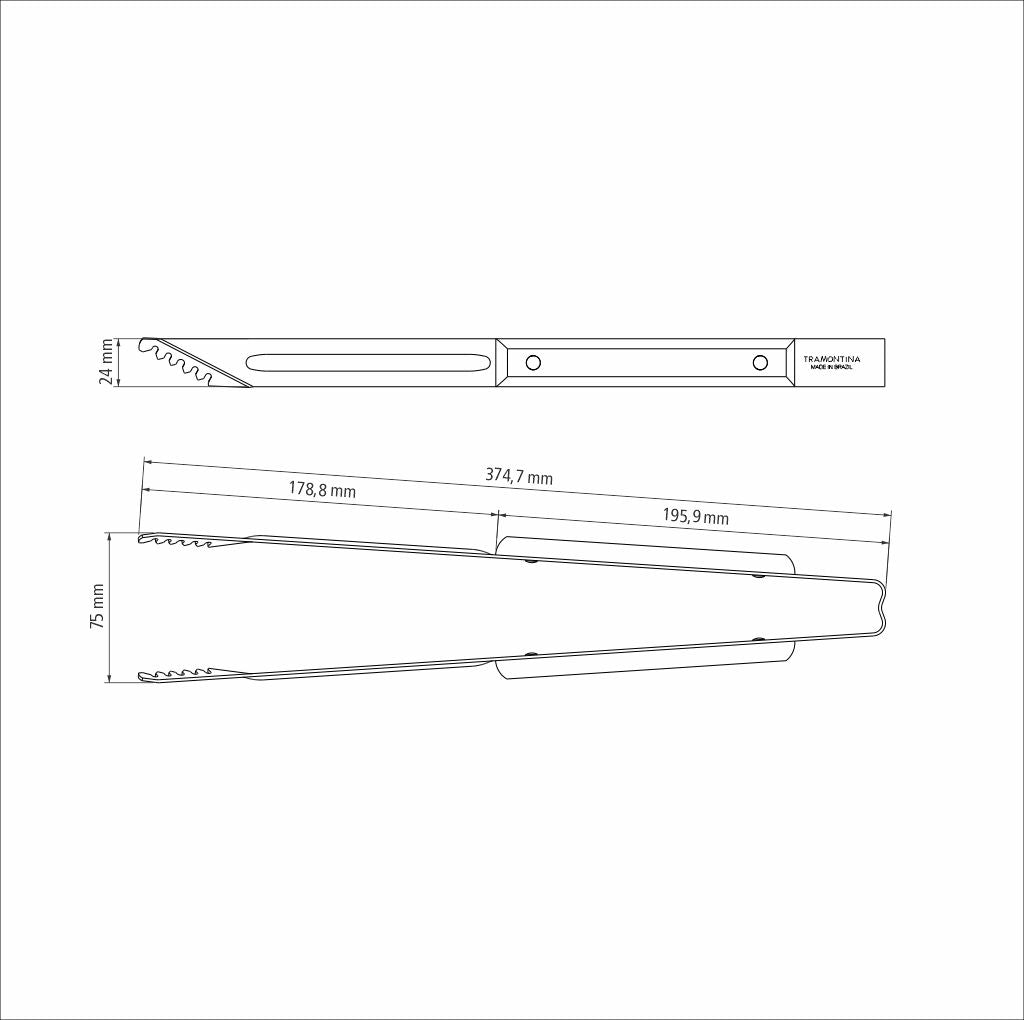 Meat Tong 37cm, Brown