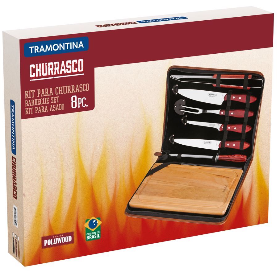 8pc. Braai Set, Brown