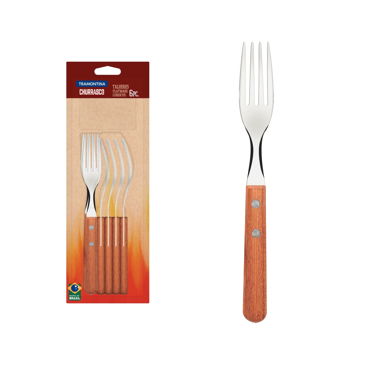 6pc. Table Forks, Not Dishwasher Safe