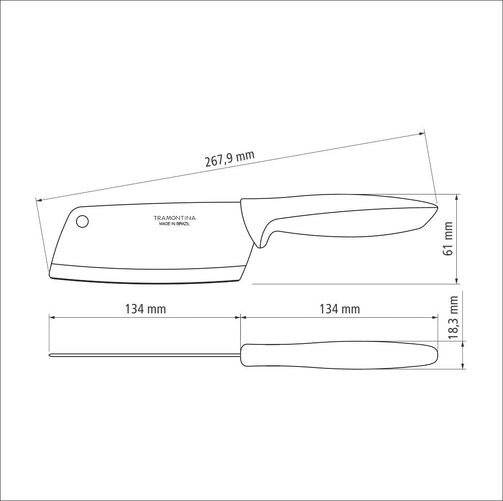 5" (13cm) Cleaver Knife (Blister Packaging)