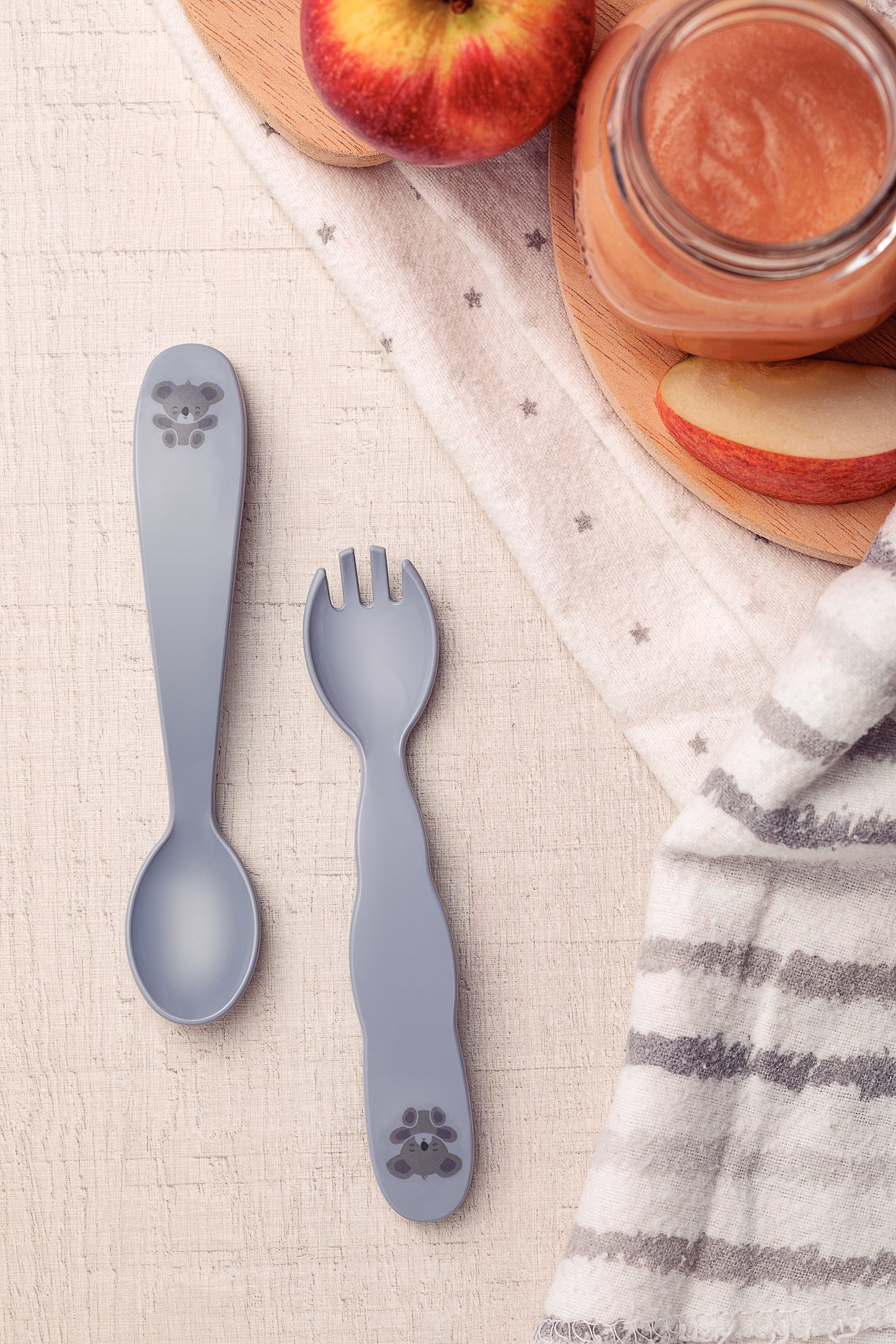 2pc. Grey Children's Flatware Set