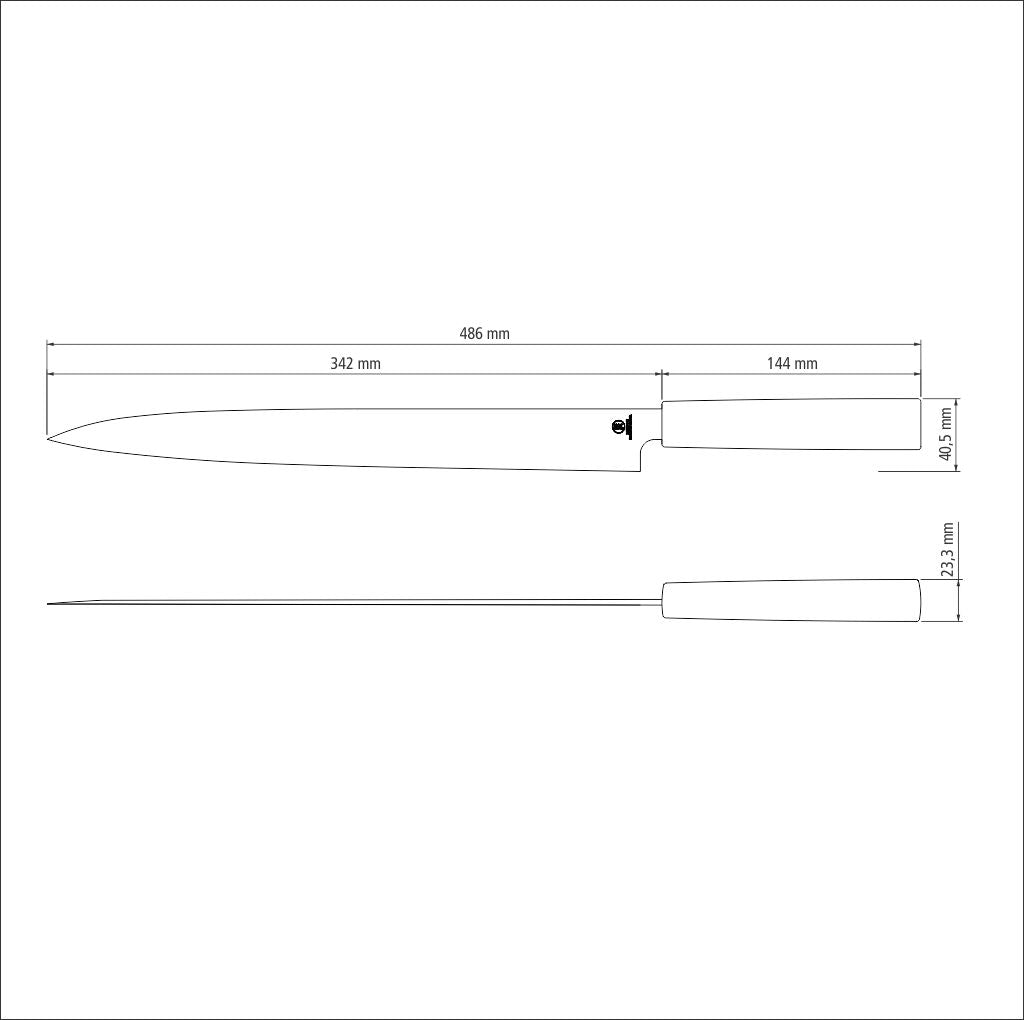 13" (33cm) Yanagiba Knife - Silver