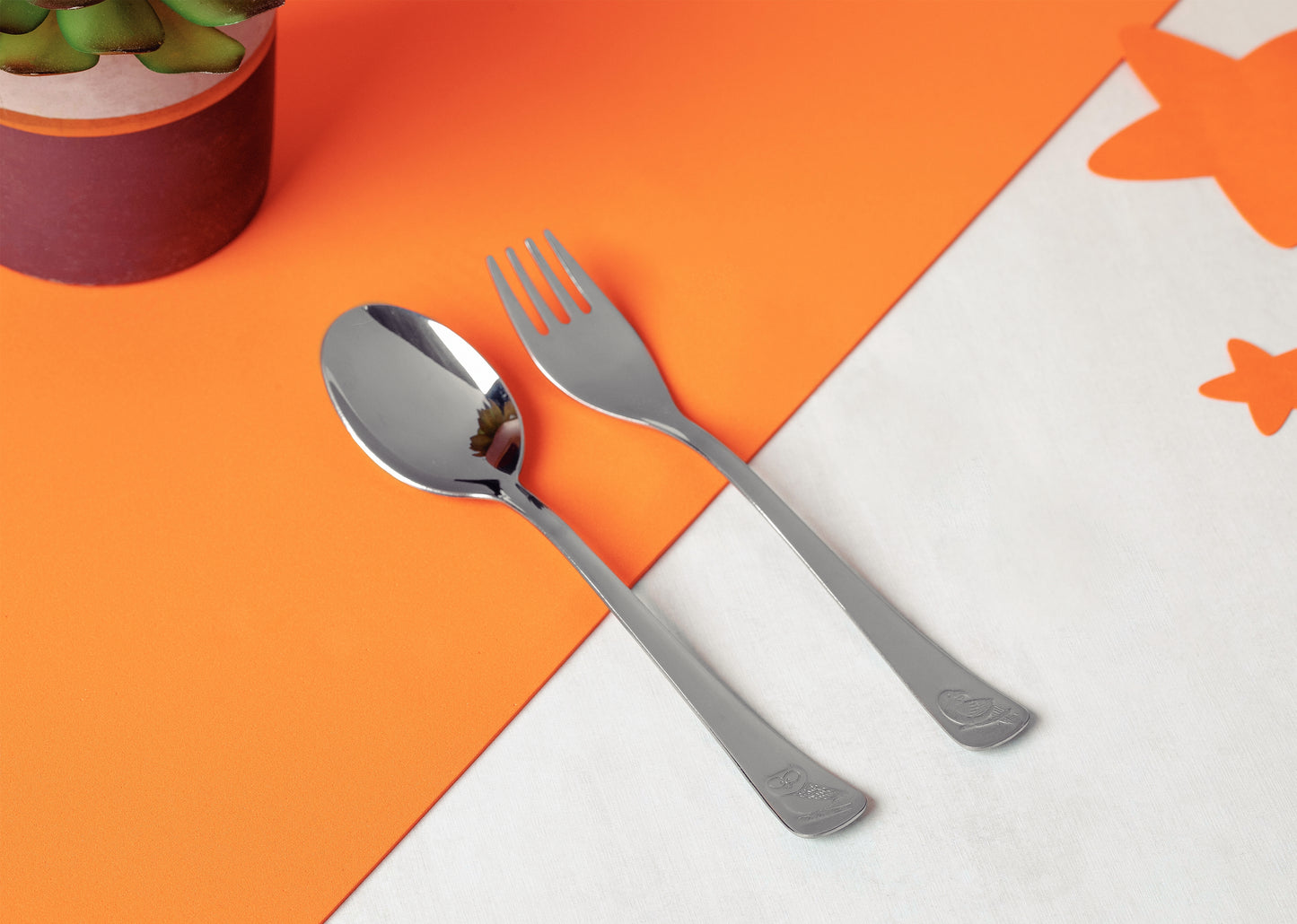 2pc. Child's Set, Stainless Steel. Fork and Spoon