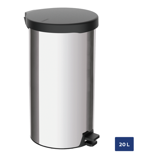 Stainless Steel and Plastic Bin 20l